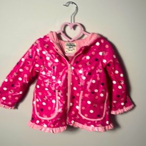 Oshkosh B’gosh Pink Hooded  Ladybug Raincoat Size 2T